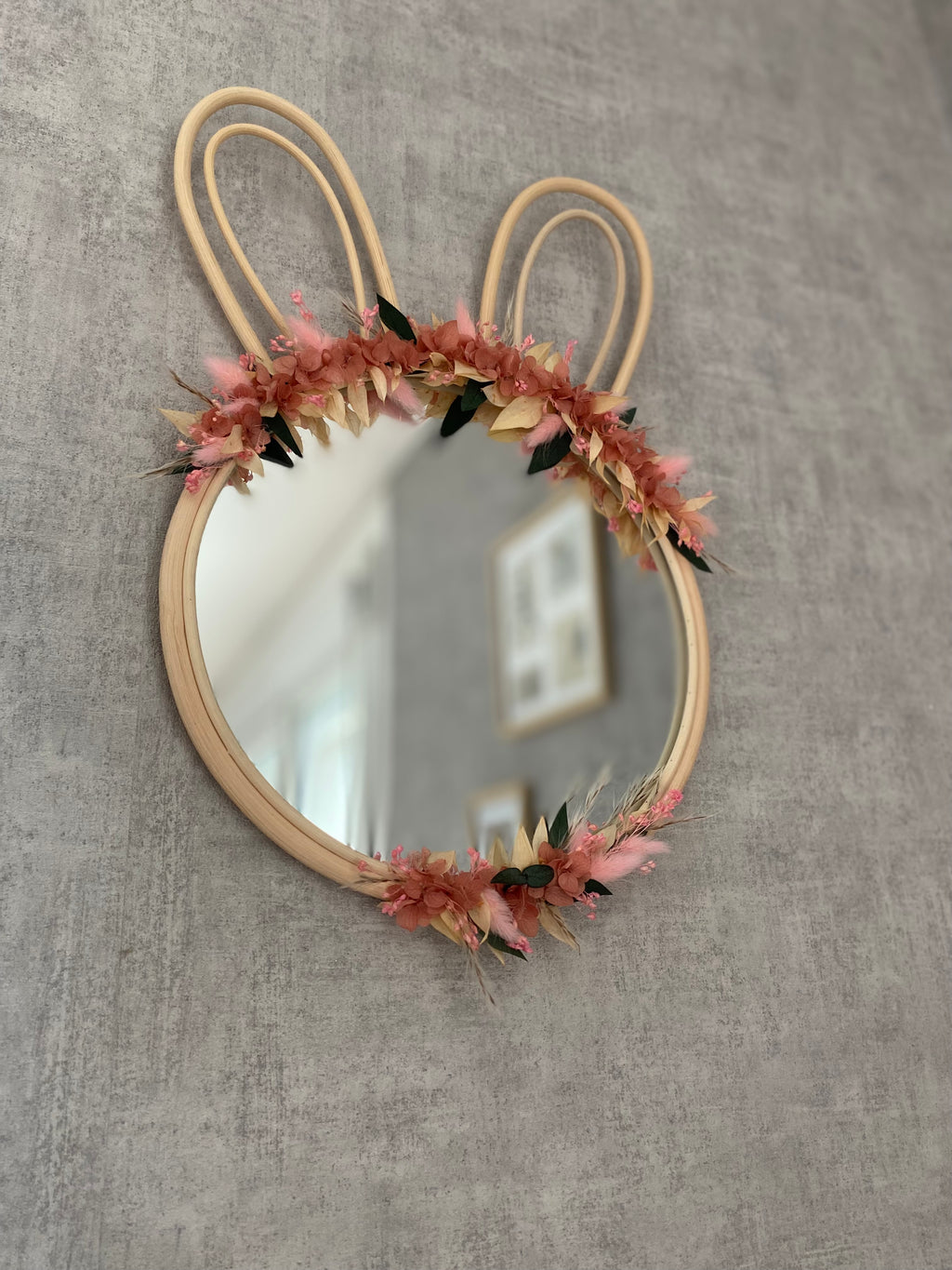 Le miroir Lapin fleuri